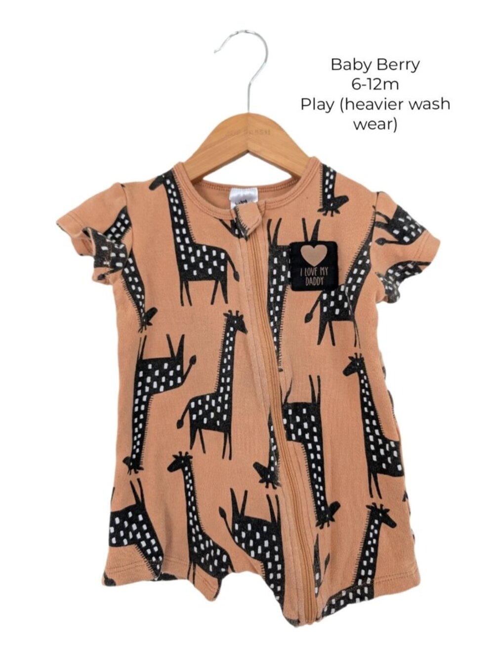 Baby Berry Giraffe Shortie Romper 6-12m baby clothing small shop